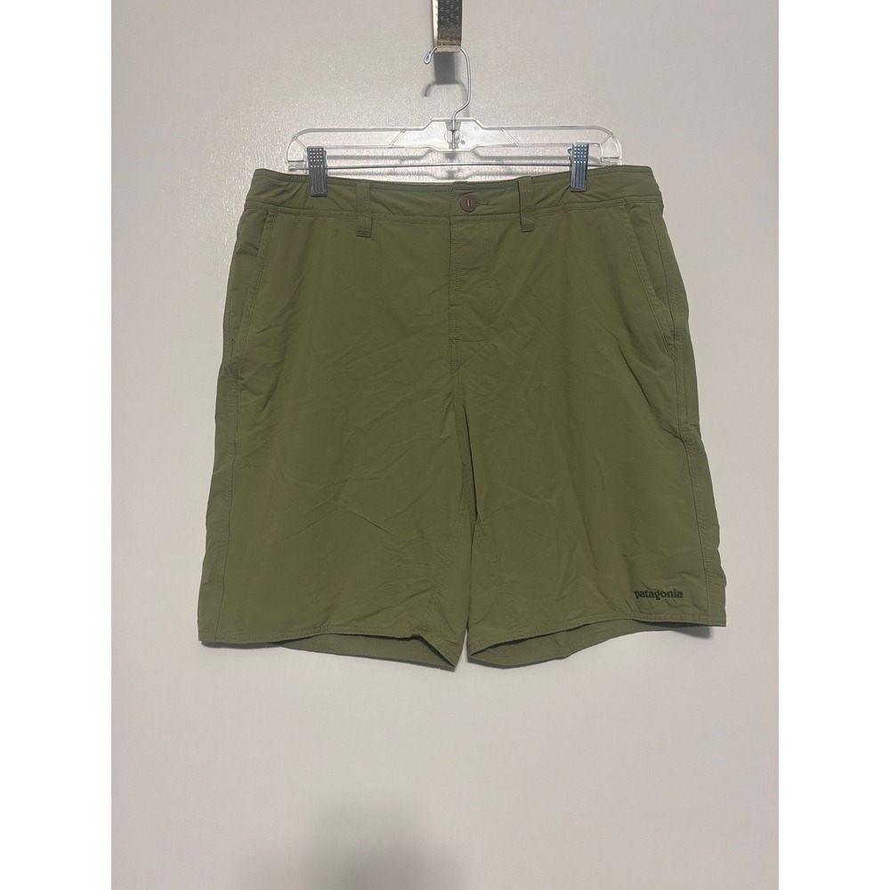 Patagonia Mens Hybrid Shorts Olive Green Size 36 Nylon Stretch Hiking Water